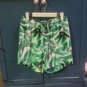 Zac and Rachel size s palm print soft drawstring shorts